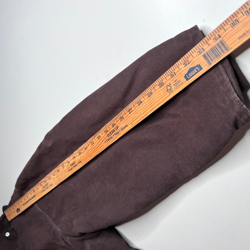 Carhartt J184 DKB Sandstone‎ Ridge Coat Mens 2XL Dark Brown Sherpa Lined Jacket - Picture 2 of 7